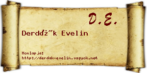 Derdák Evelin névjegykártya