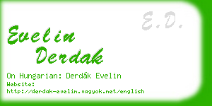 evelin derdak business card